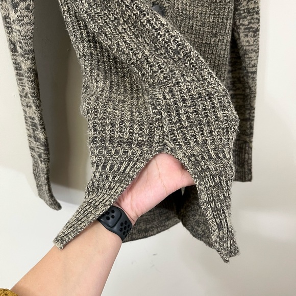 Merona Button Down Chunky Brown Gray Sweater - Picture 8 of 9